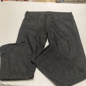 True Religion Brand Jeans Mens Black Wash Bootcut Denim  Size 38 Made in USA